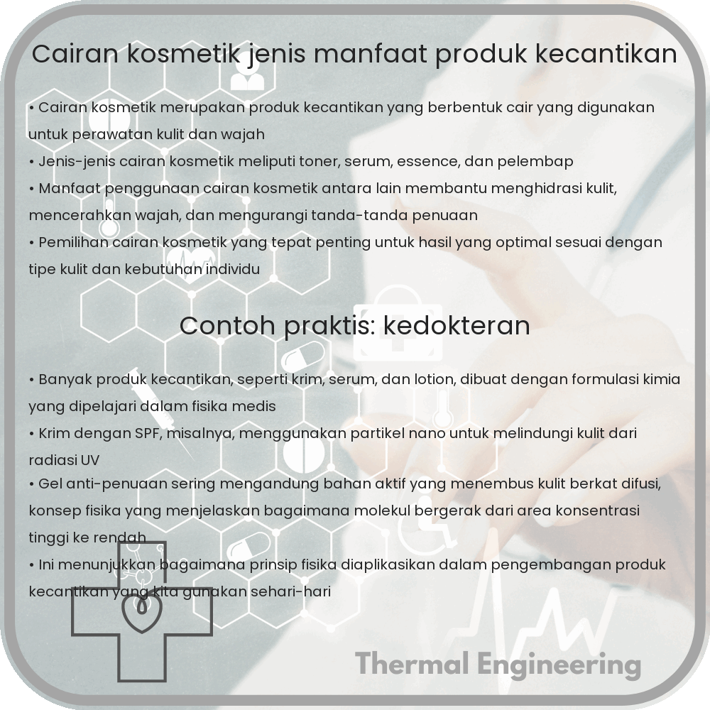 Cairan Kosmetik | Jenis & Manfaat Produk Kecantikan