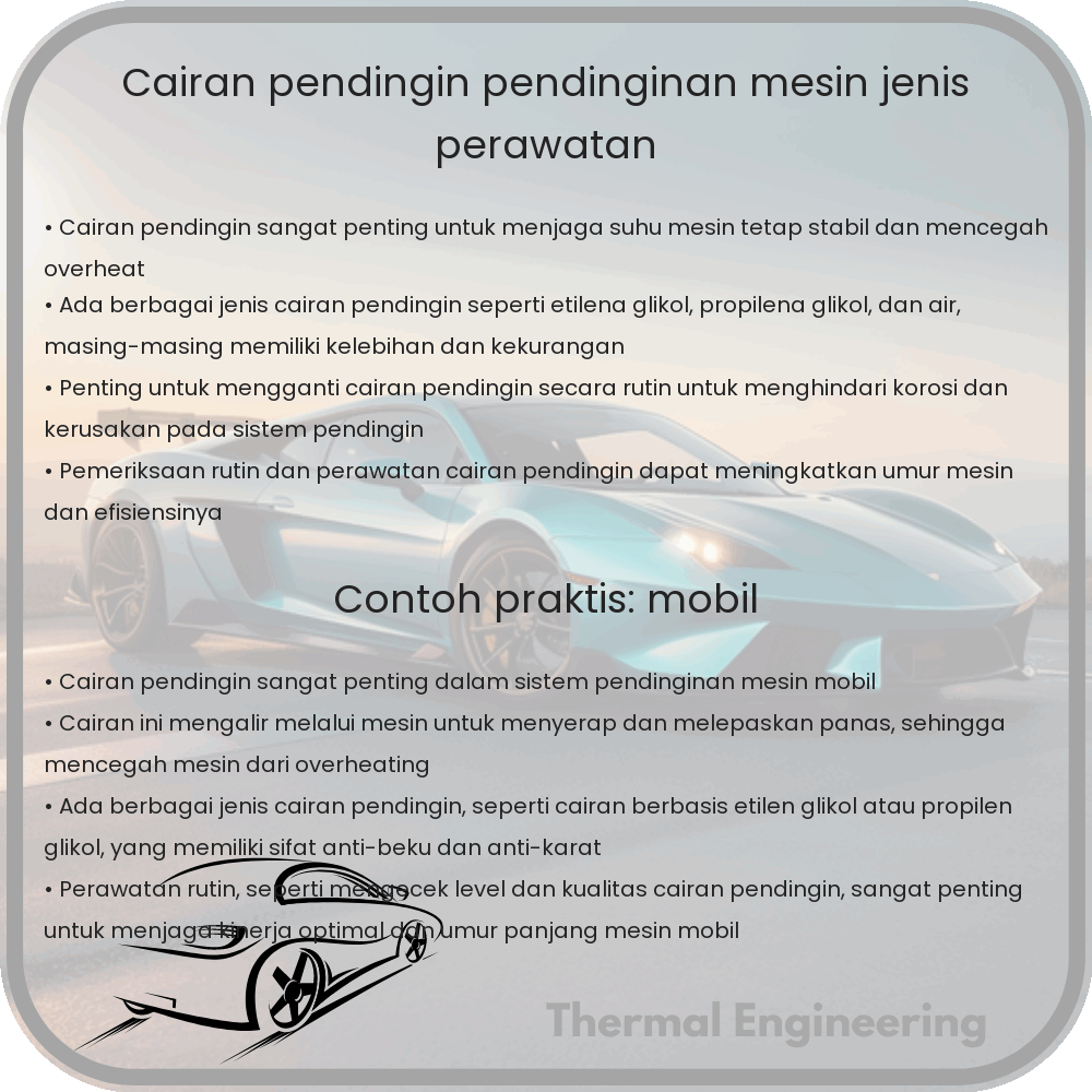 Cairan Pendingin | Pendinginan Mesin, Jenis & Perawatan