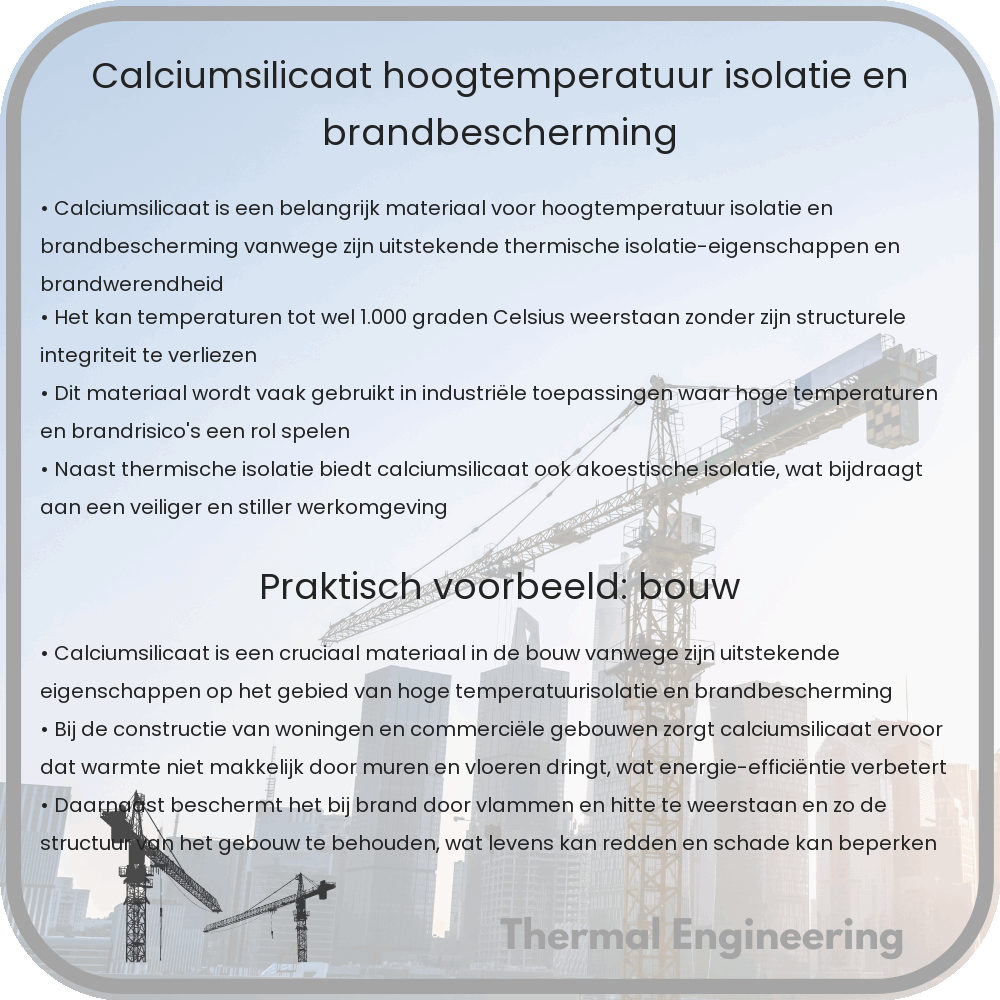 Calciumsilicaat | Hoogtemperatuur Isolatie en Brandbescherming