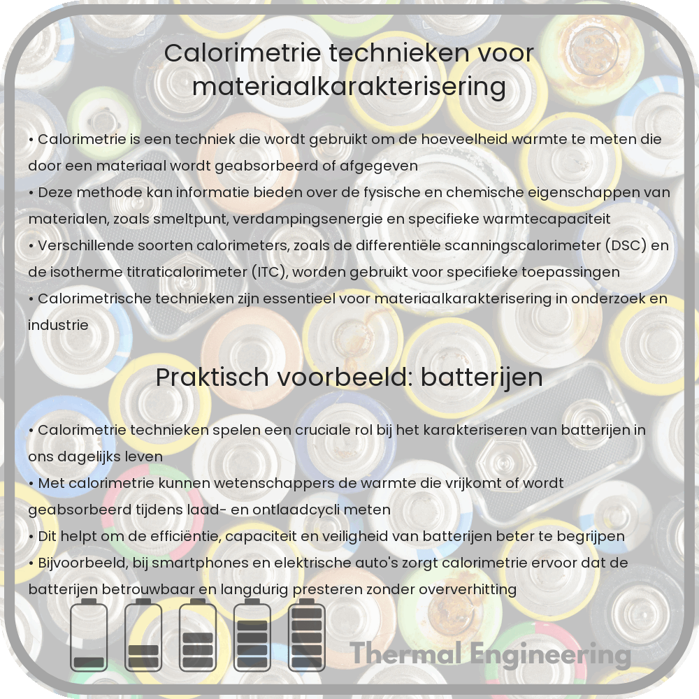 Calorimetrie technieken voor materiaalkarakterisering