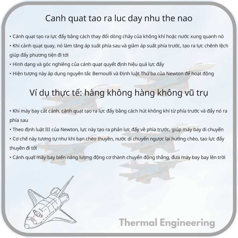 Cánh Quạt Tạo Ra Lực Đẩy Như Thế Nào?