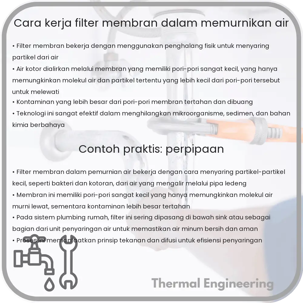 Cara Kerja Filter Membran dalam Memurnikan Air