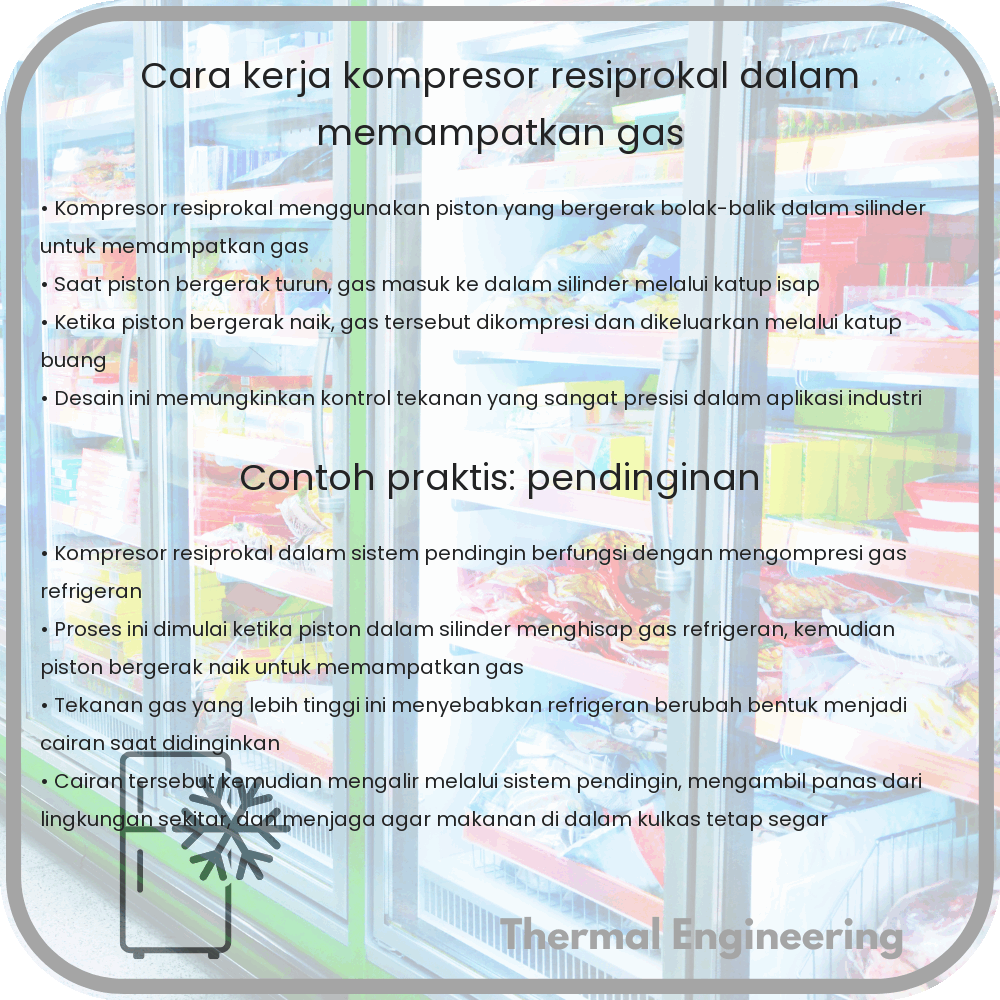 Cara Kerja Kompresor Resiprokal dalam Memampatkan Gas