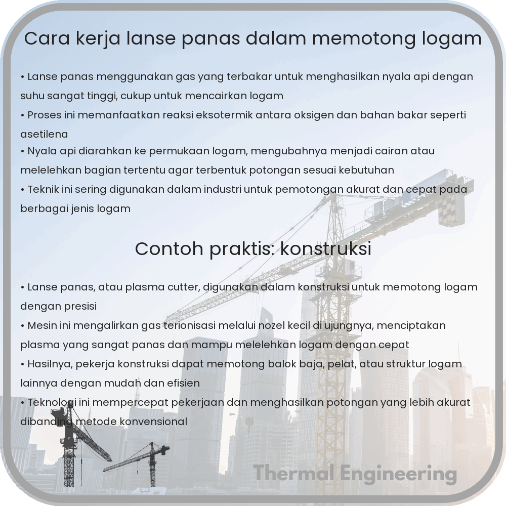 Cara Kerja Lanse Panas dalam Memotong Logam
