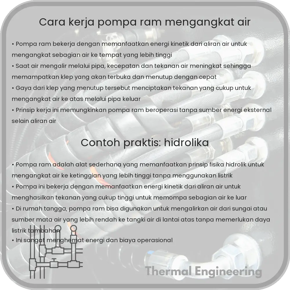 Cara Kerja Pompa Ram Mengangkat Air
