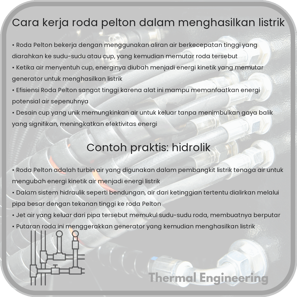 Cara Kerja Roda Pelton dalam Menghasilkan Listrik