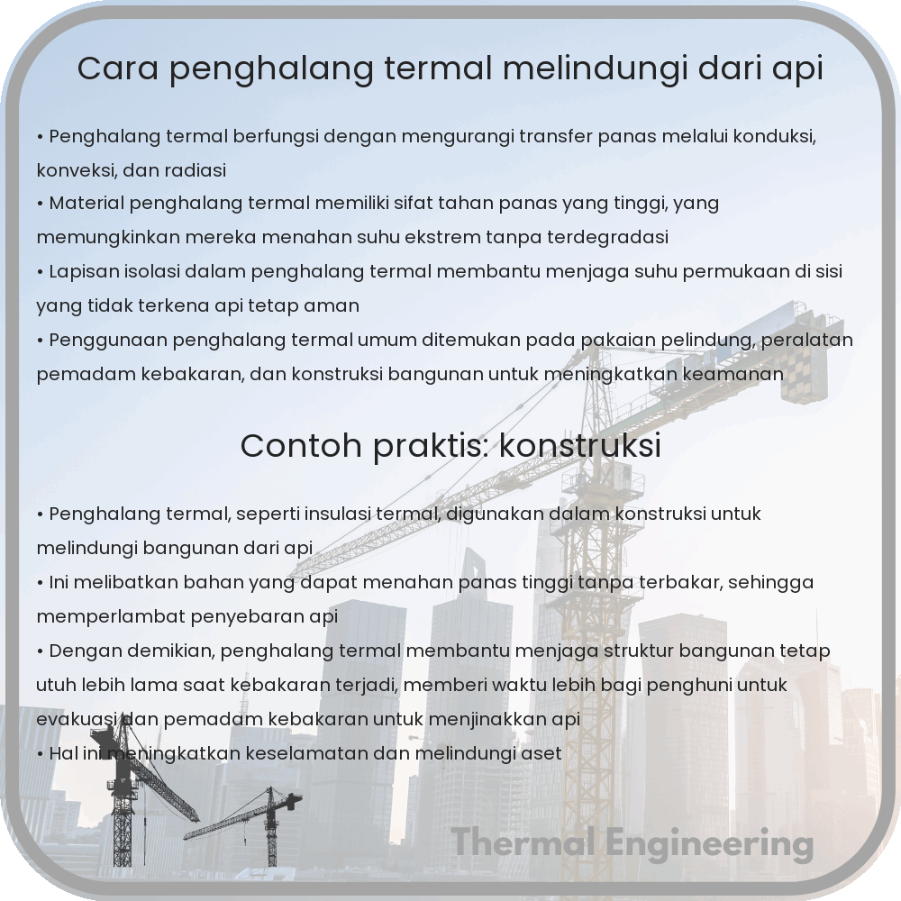 Cara Penghalang Termal Melindungi dari Api