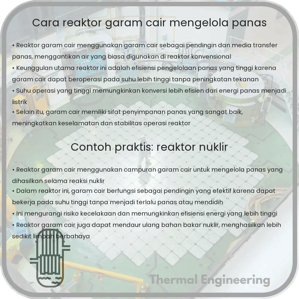 Cara Reaktor Garam Cair Mengelola Panas