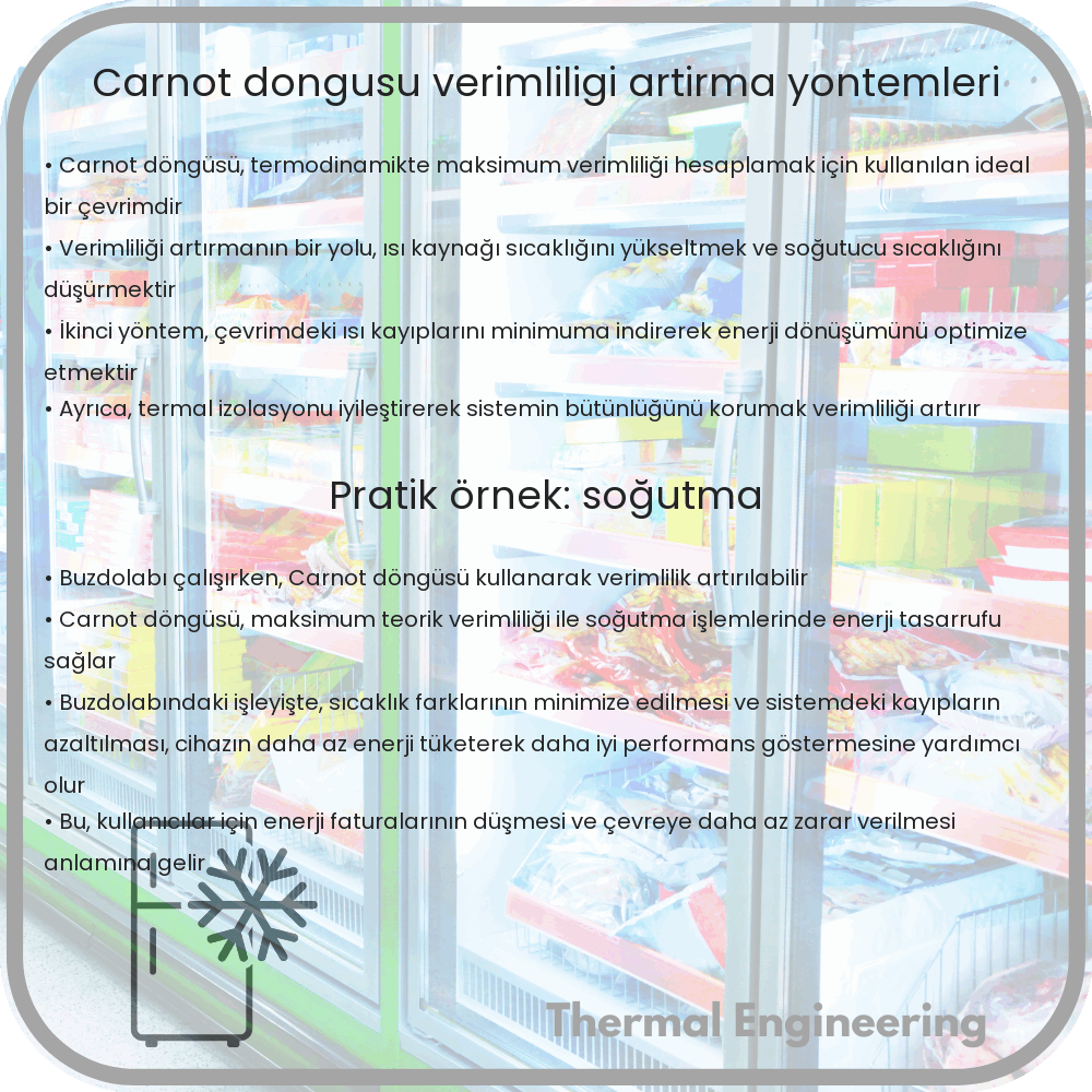 Carnot Döngüsü Verimliliği Artırma Yöntemleri