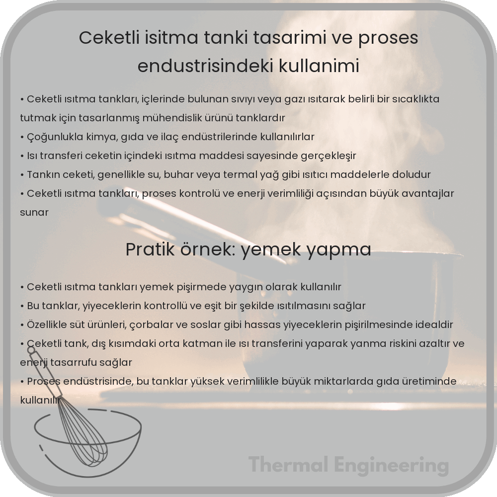 Ceketli Isıtma Tankı | Tasarımı ve Proses Endüstrisindeki Kullanımı