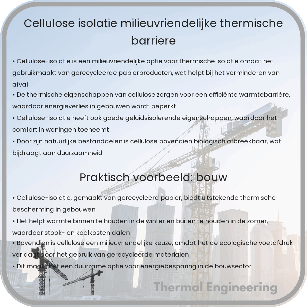 Cellulose Isolatie | Milieuvriendelijke, Thermische Barrière