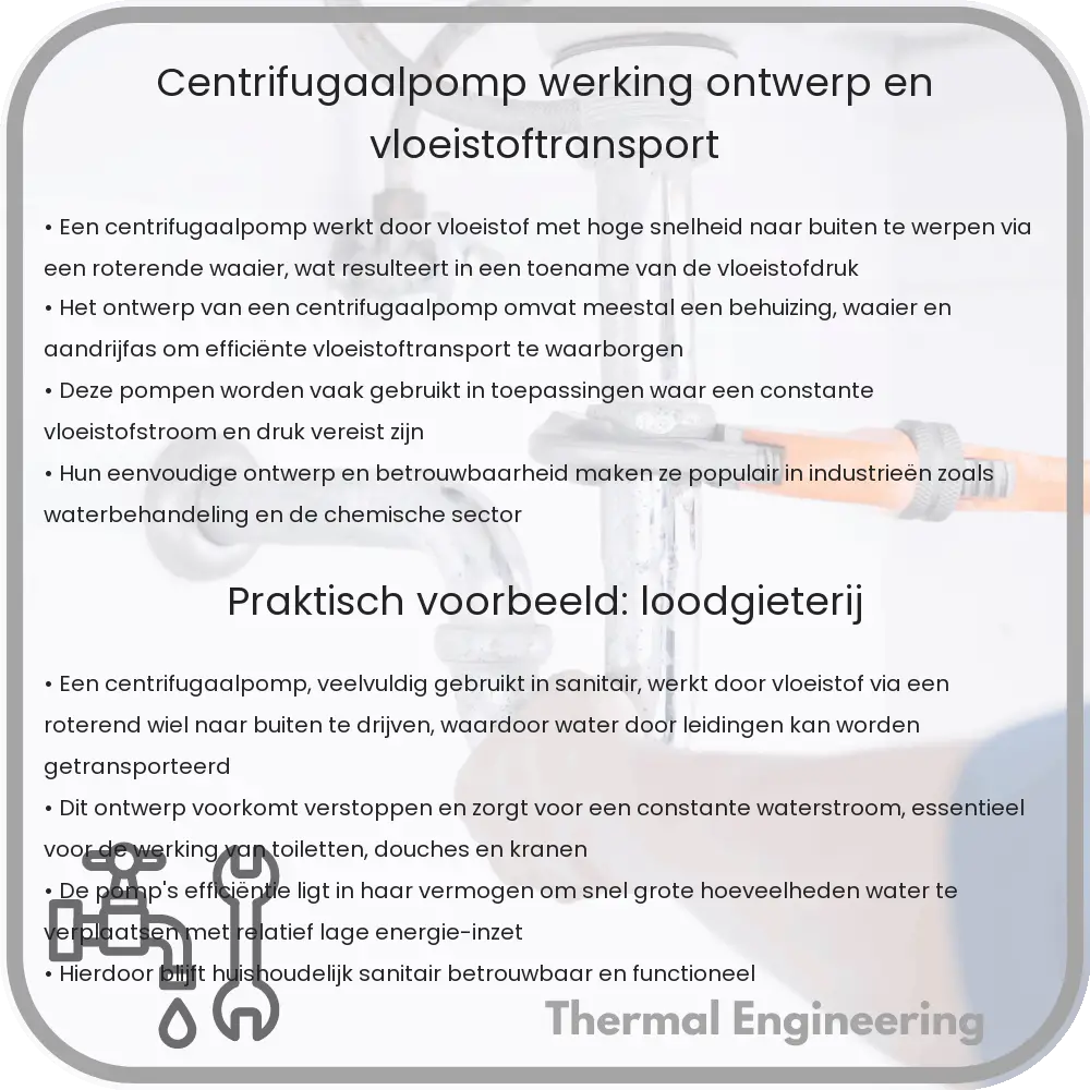 Centrifugaalpomp: Werking, Ontwerp en Vloeistoftransport