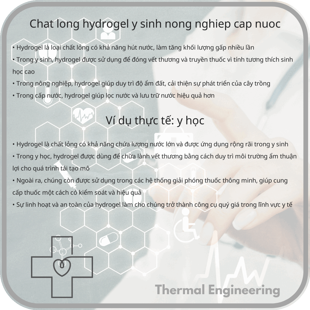 Chất lỏng Hydrogel | Y sinh, Nông nghiệp & Cấp nước