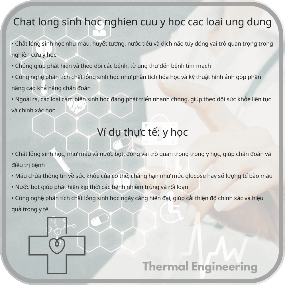 Chất lỏng sinh học | Nghiên cứu y học, Các loại & Ứng dụng