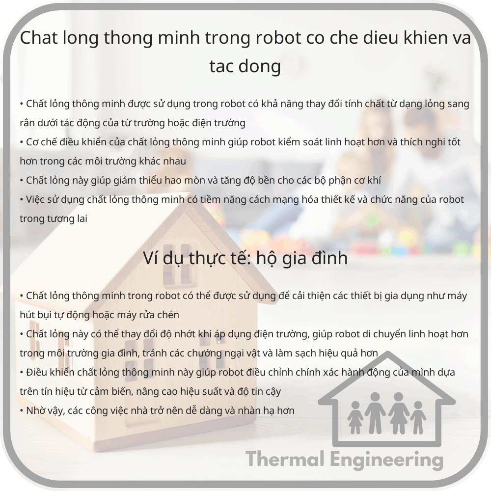 Chất lỏng thông minh trong robot | Cơ chế điều khiển và tác động