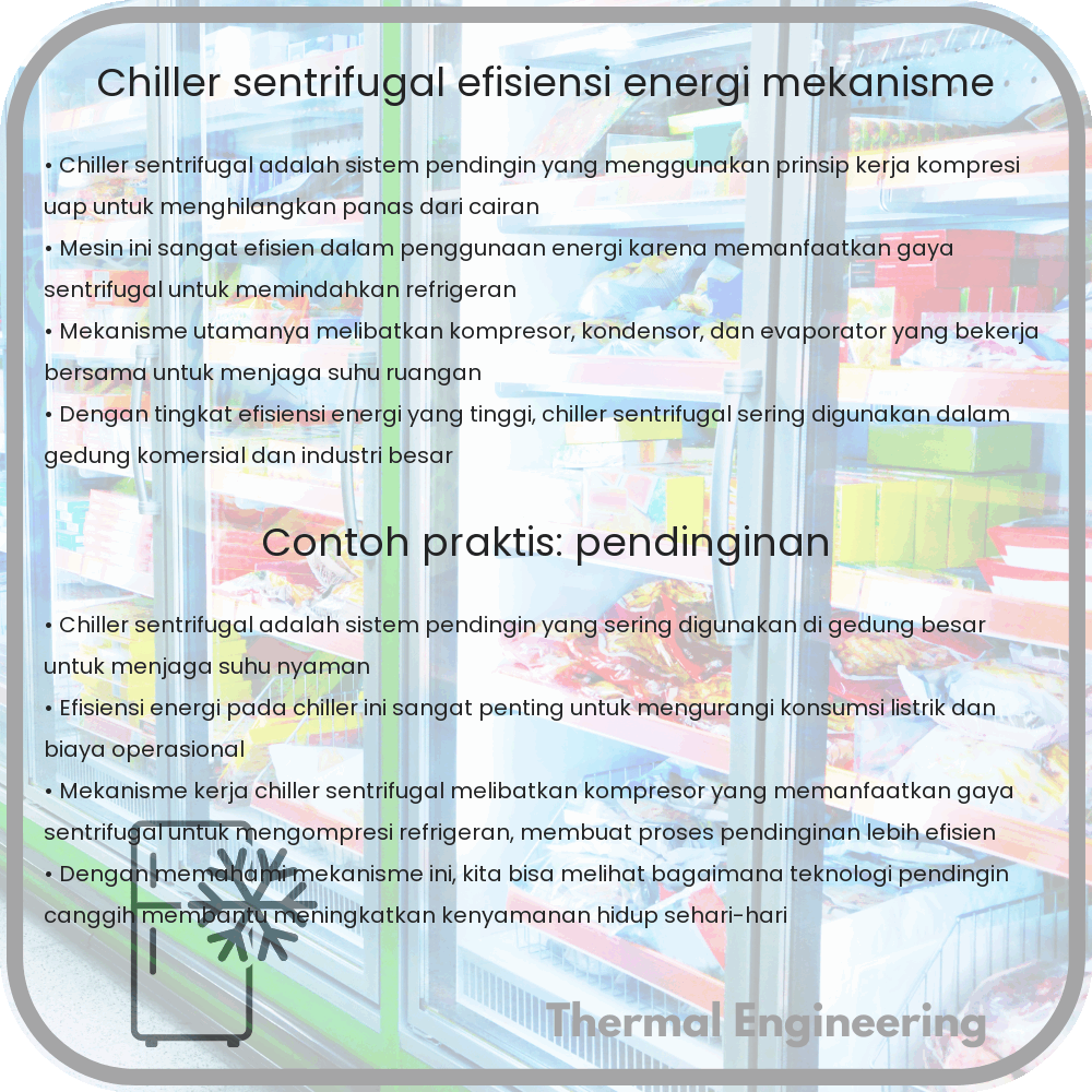 Chiller Sentrifugal | Efisiensi Energi, Mekanisme