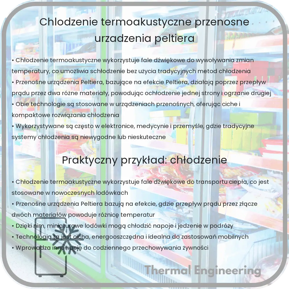 Chłodzenie termoakustyczne | Przenośne urządzenia Peltiera