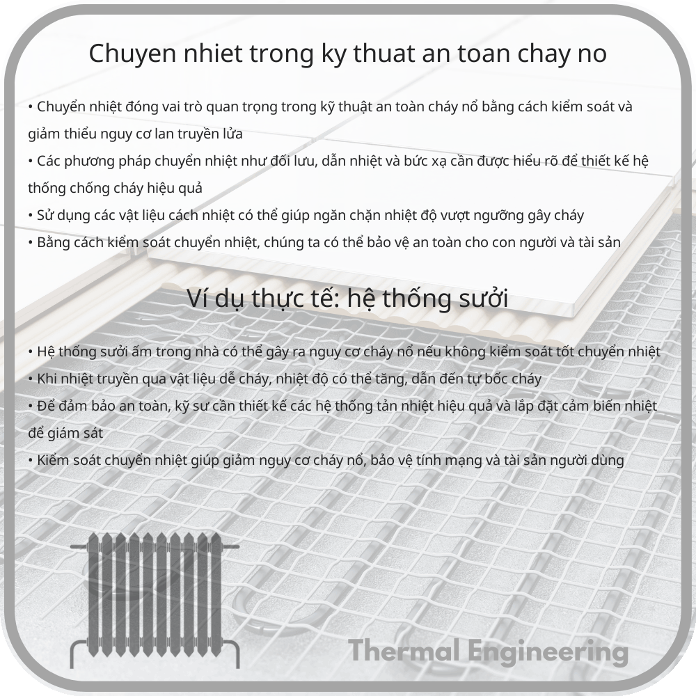 Chuyển nhiệt trong kỹ thuật an toàn cháy nổ