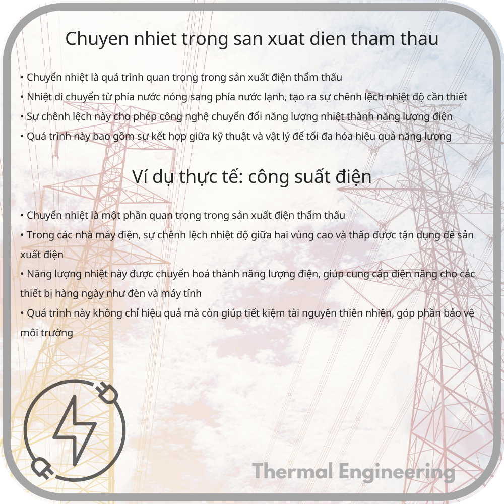 Chuyển nhiệt trong sản xuất điện thẩm thấu