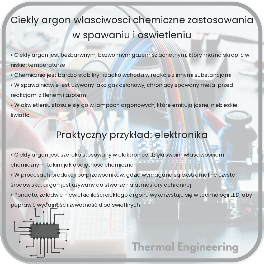 Ciekły Argon | Właściwości Chemiczne, Zastosowania w Spawaniu i Oświetleniu