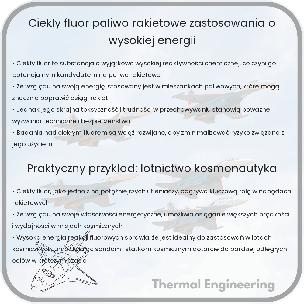Ciekły fluor | Paliwo rakietowe, zastosowania o wysokiej energii