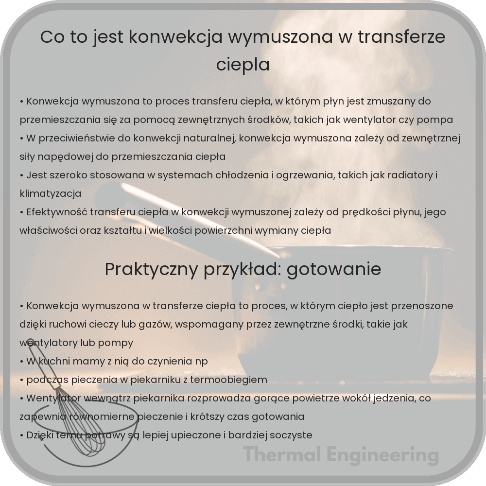 Co to jest konwekcja wymuszona w transferze ciepła?