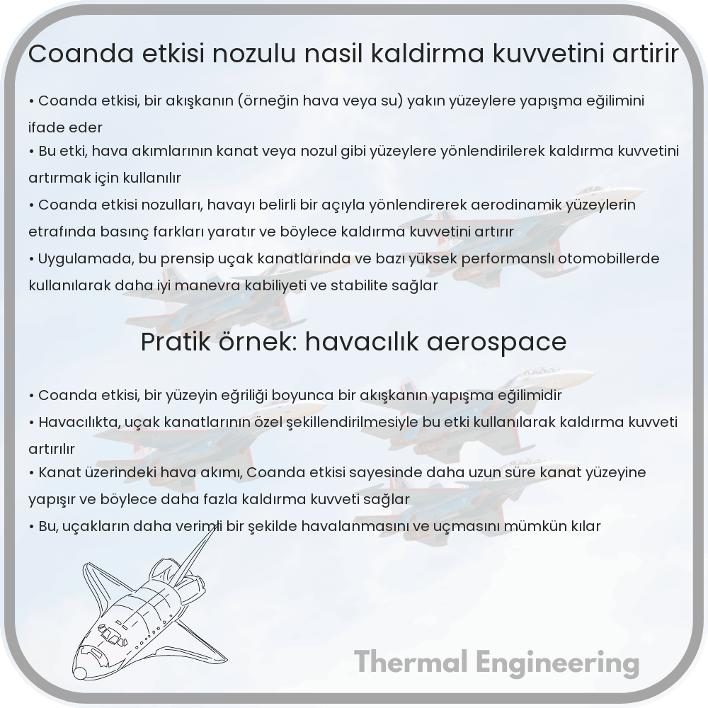 Coanda Etkisi Nozulu Nasıl Kaldırma Kuvvetini Artırır?