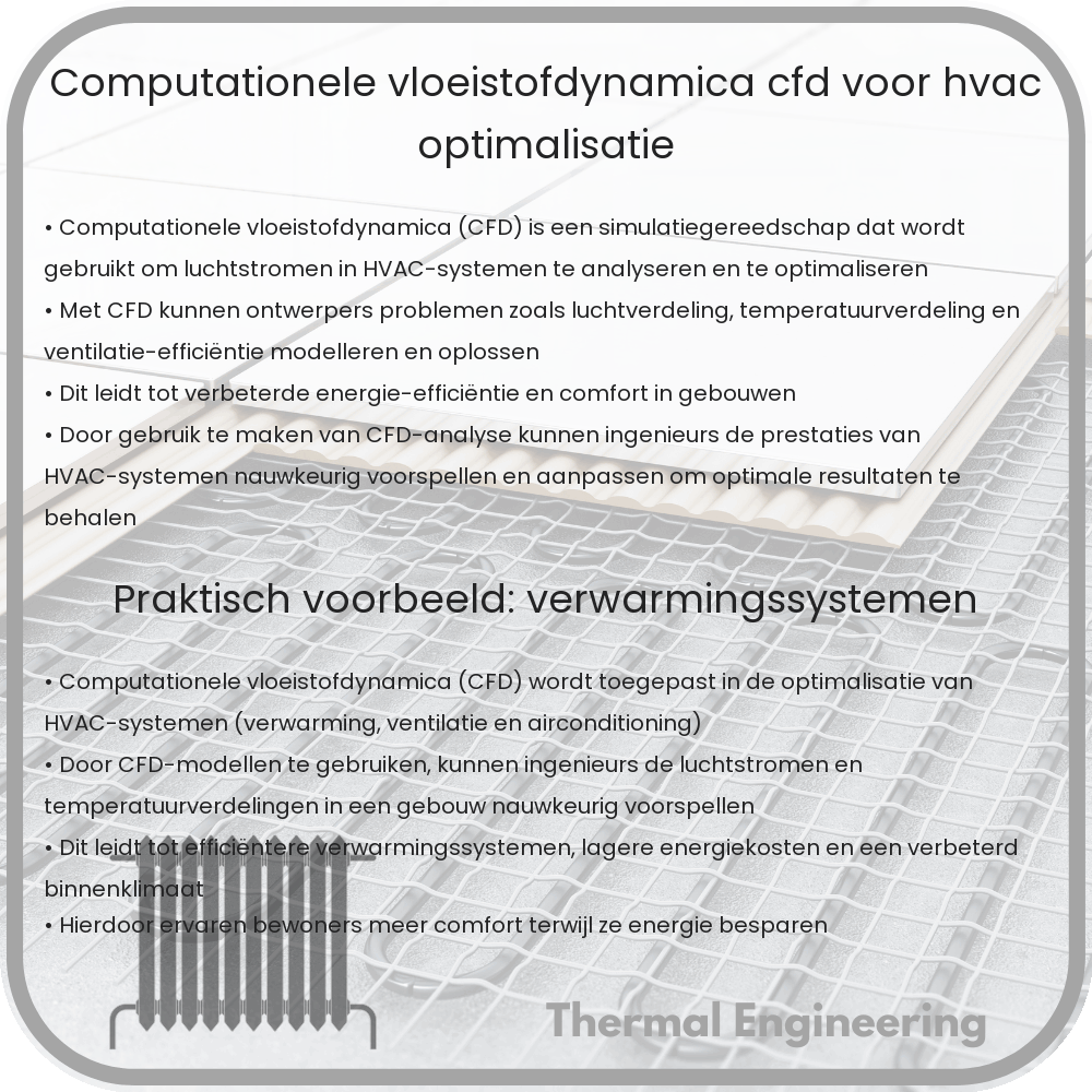 Computationele vloeistofdynamica (CFD) voor HVAC optimalisatie