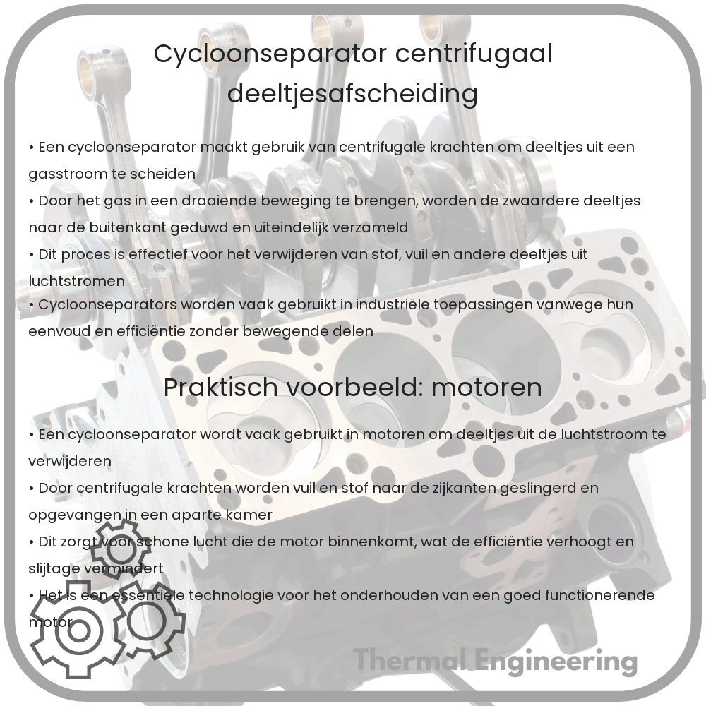 Cycloonseparator | Centrifugaal, Deeltjesafscheiding