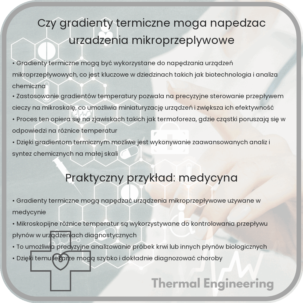Czy gradienty termiczne mogą napędzać urządzenia mikroprzepływowe?