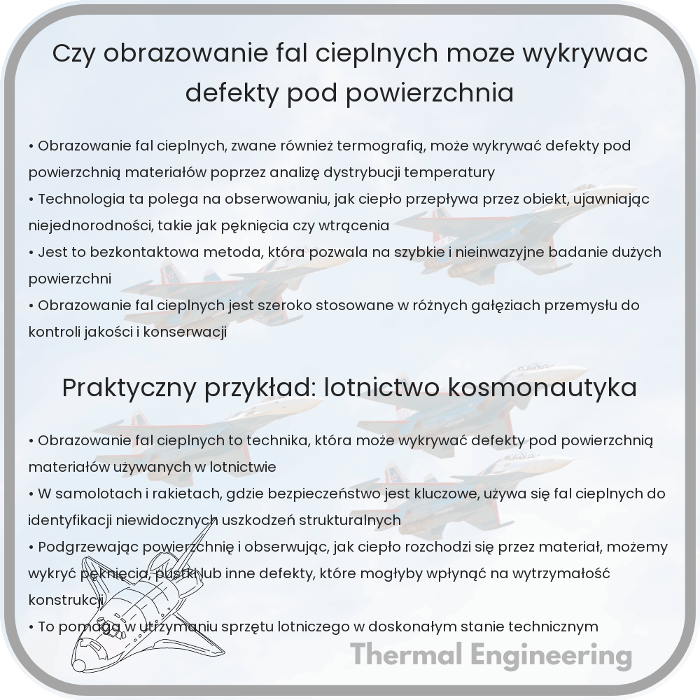Czy obrazowanie fal cieplnych może wykrywać defekty pod powierzchnią?