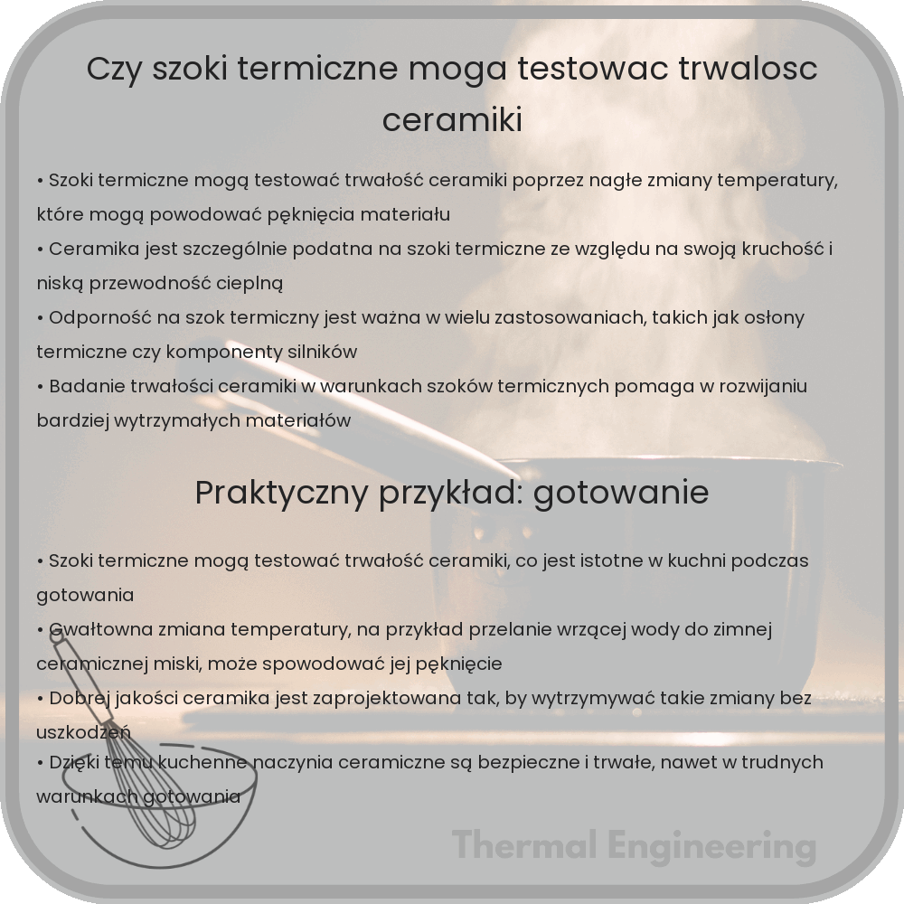 Czy szoki termiczne mogą testować trwałość ceramiki?