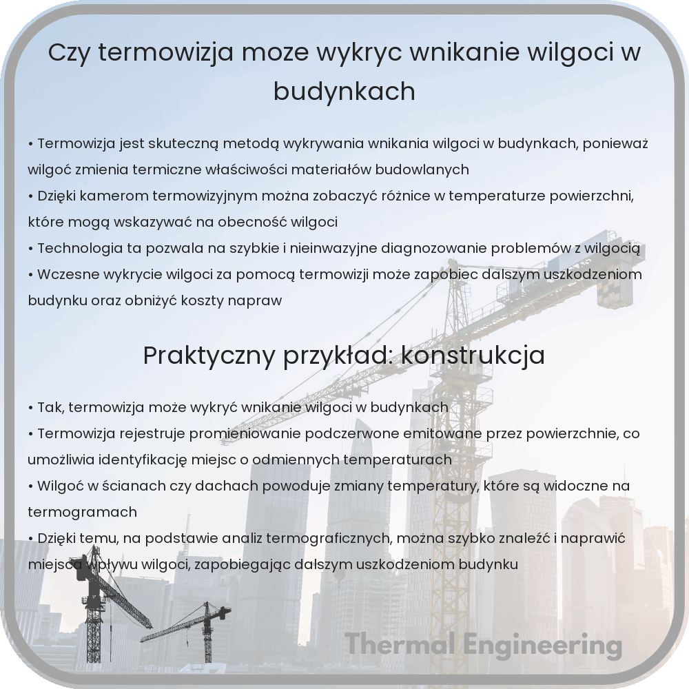Czy termowizja może wykryć wnikanie wilgoci w budynkach?