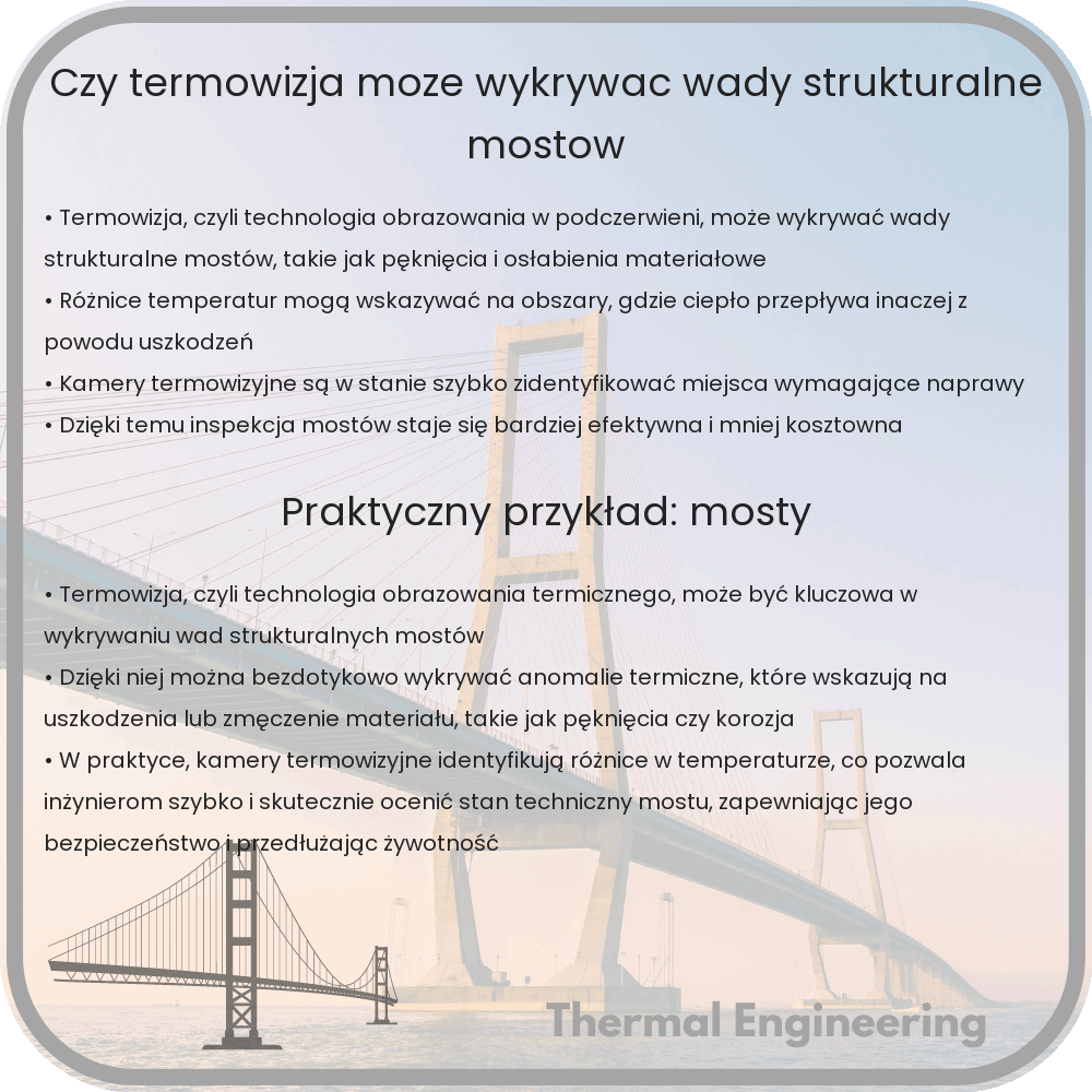 Czy termowizja może wykrywać wady strukturalne mostów?