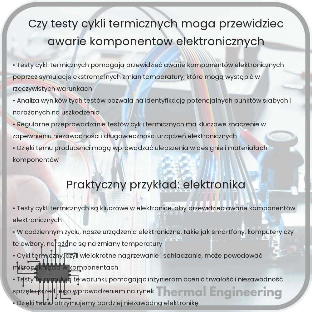 Czy testy cykli termicznych mogą przewidzieć awarie komponentów elektronicznych