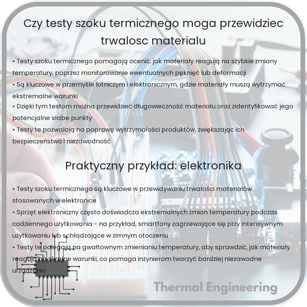 Czy testy szoku termicznego mogą przewidzieć trwałość materiału?
