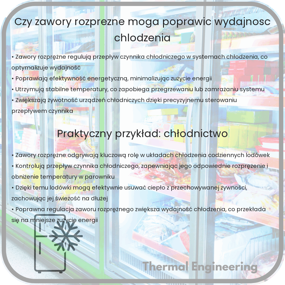 Czy zawory rozprężne mogą poprawić wydajność chłodzenia?