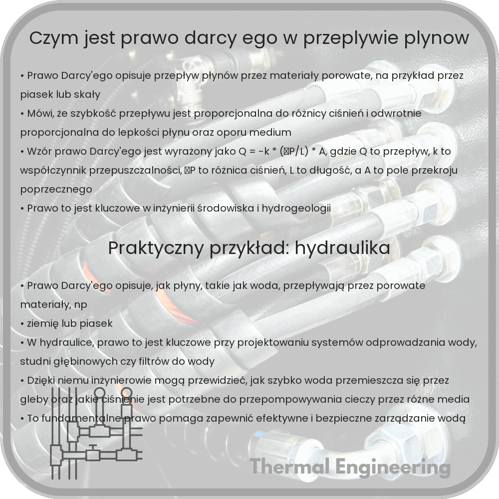 Czym jest prawo Darcy'ego w przepływie płynów?