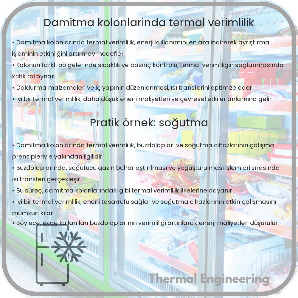 Damıtma Kolonlarında Termal Verimlilik