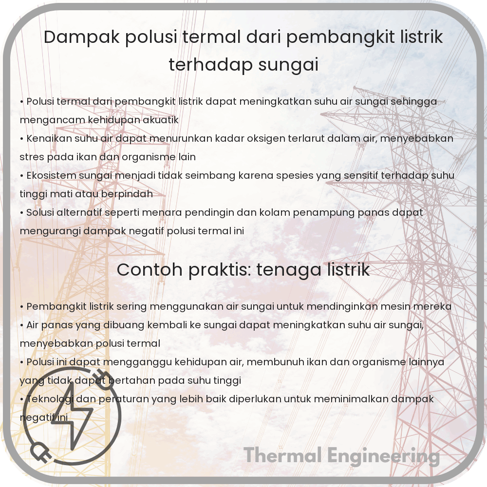 Dampak Polusi Termal dari Pembangkit Listrik terhadap Sungai