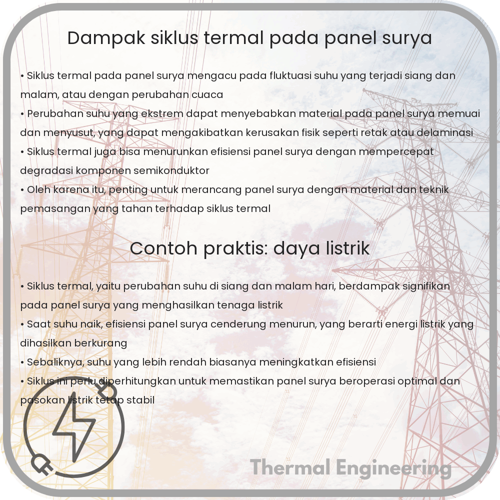 Dampak Siklus Termal pada Panel Surya