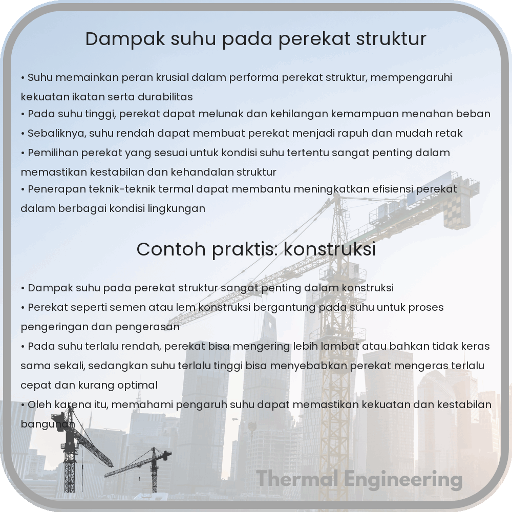 Dampak Suhu pada Perekat Struktur
