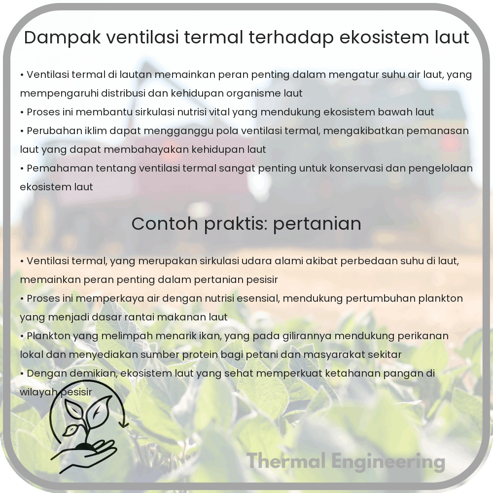 Dampak Ventilasi Termal terhadap Ekosistem Laut
