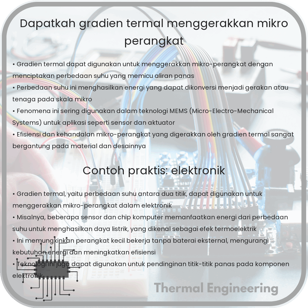 Dapatkah Gradien Termal Menggerakkan Mikro-Perangkat