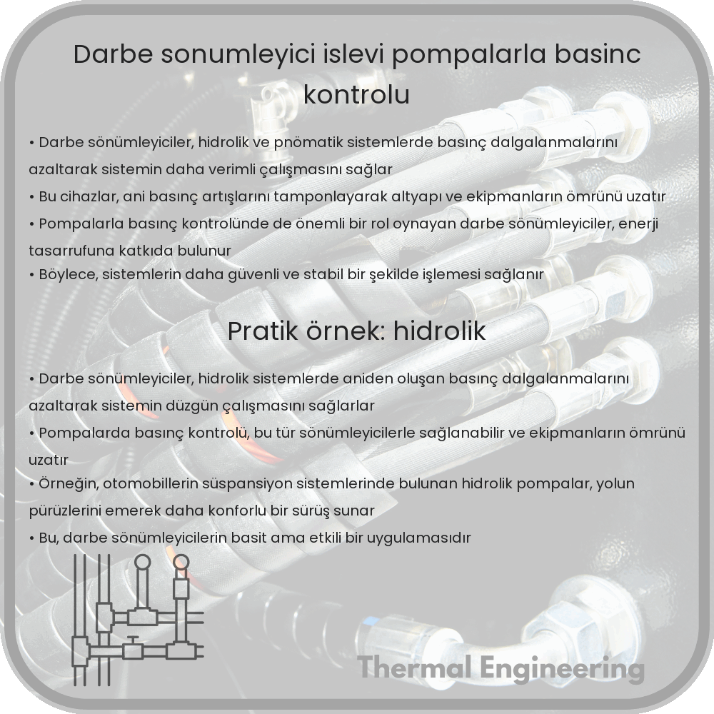 Darbe Sönümleyici | İşlevi, Pompalarla Basınç Kontrolü