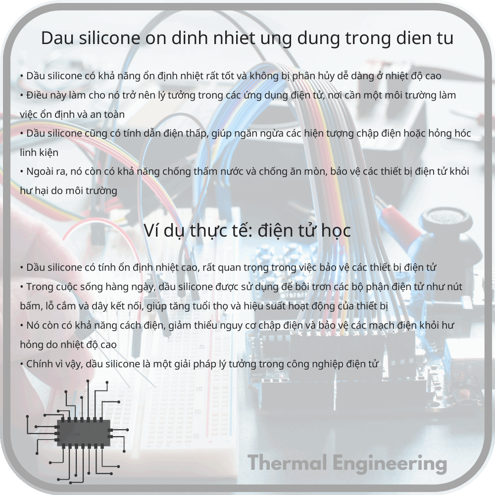 Dầu Silicone | Ổn Định Nhiệt, Ứng Dụng Trong Điện Tử