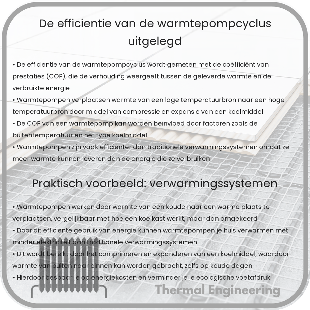De Efficiëntie van de Warmtepompcyclus Uitgelegd