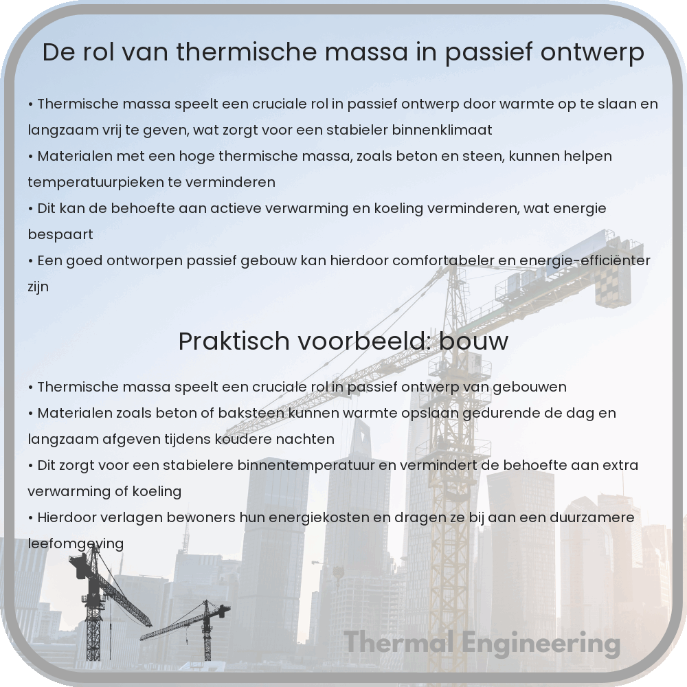 De rol van thermische massa in passief ontwerp