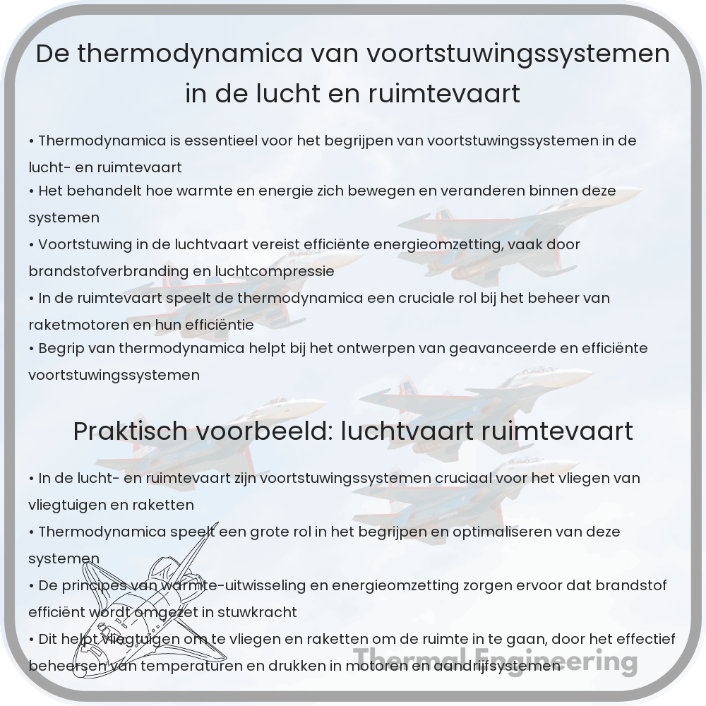 De thermodynamica van voortstuwingssystemen in de lucht- en ruimtevaart