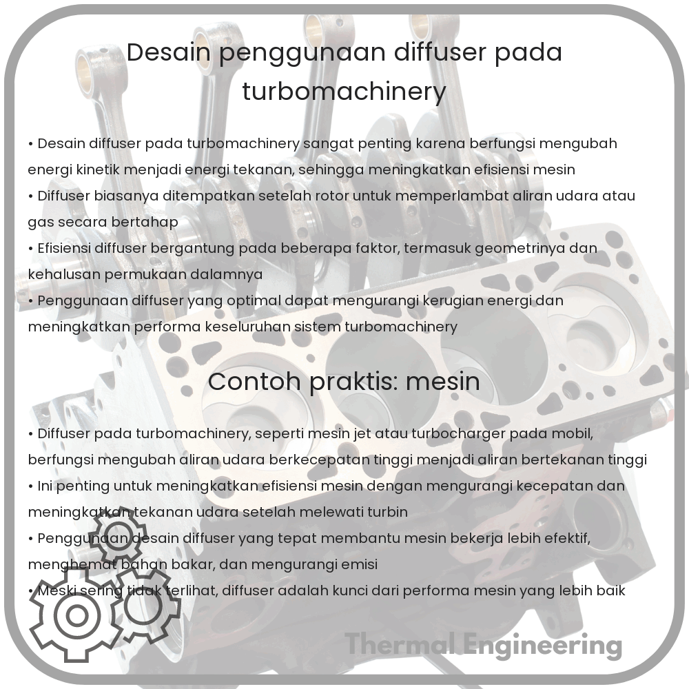Desain & Penggunaan Diffuser pada Turbomachinery